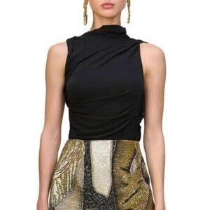 Cult Gaia Christian Black Sleeveless Top size Medium NWT